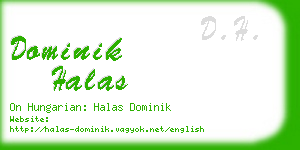 dominik halas business card